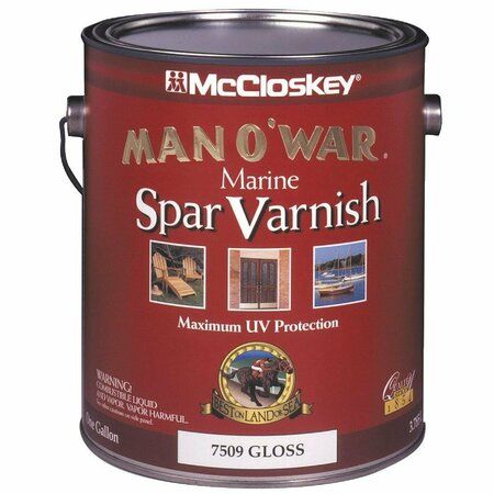 MCCLOSKEY Man O'War Gloss Spar Marine Interior & Exterior Varnish, Gallon 080.0007509.007